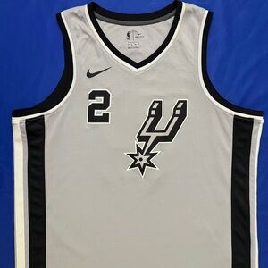 Nike Kawhi Leonard San Antonio Spurs #2 Grey Statement Swingman Jersey 52 Men XL